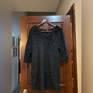 Chic Me  Black Textured Sweater Dress size L